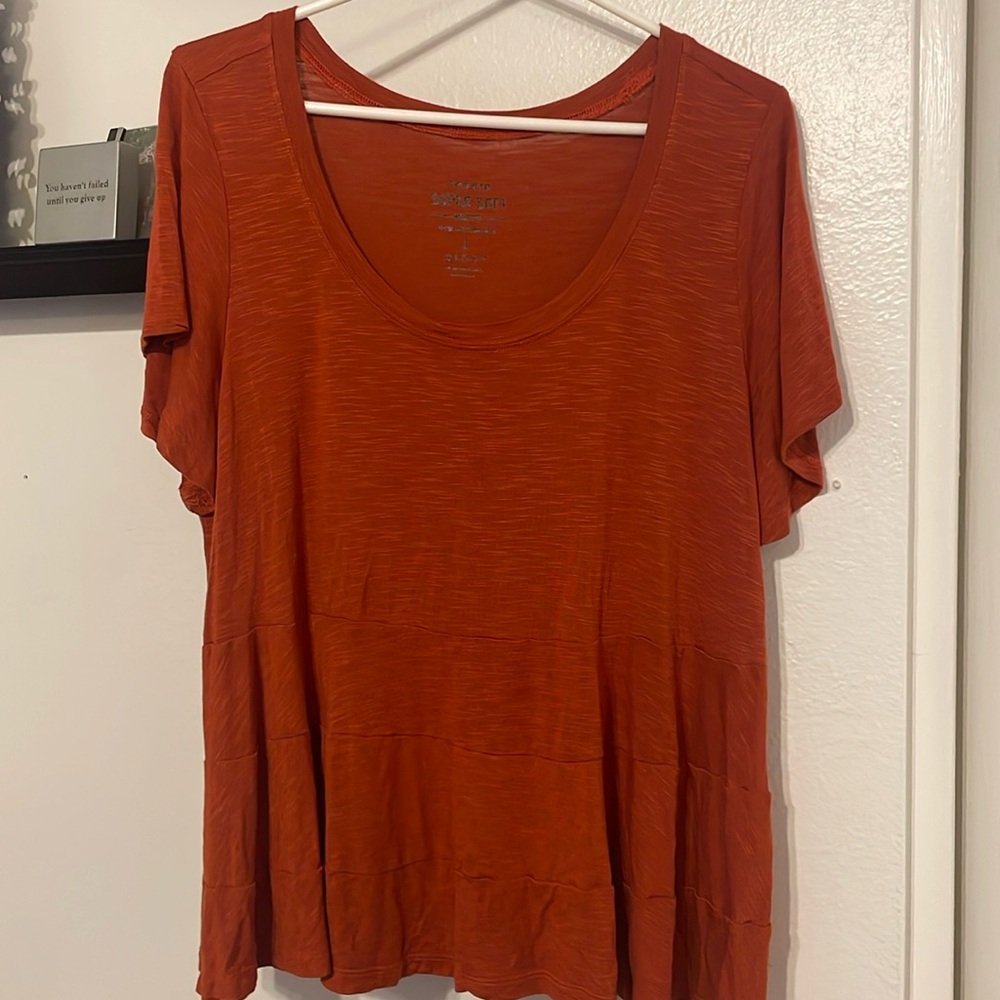 Torrid super soft knit top in burnt orange, sz 1